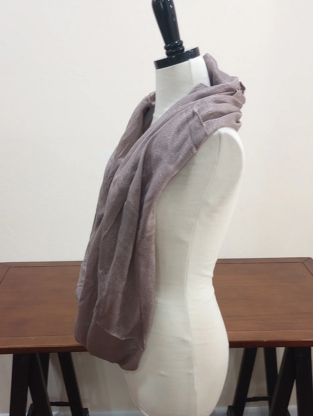 Express Copper Metallic Infinity Scarf
